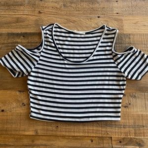 Lush cropped striped top